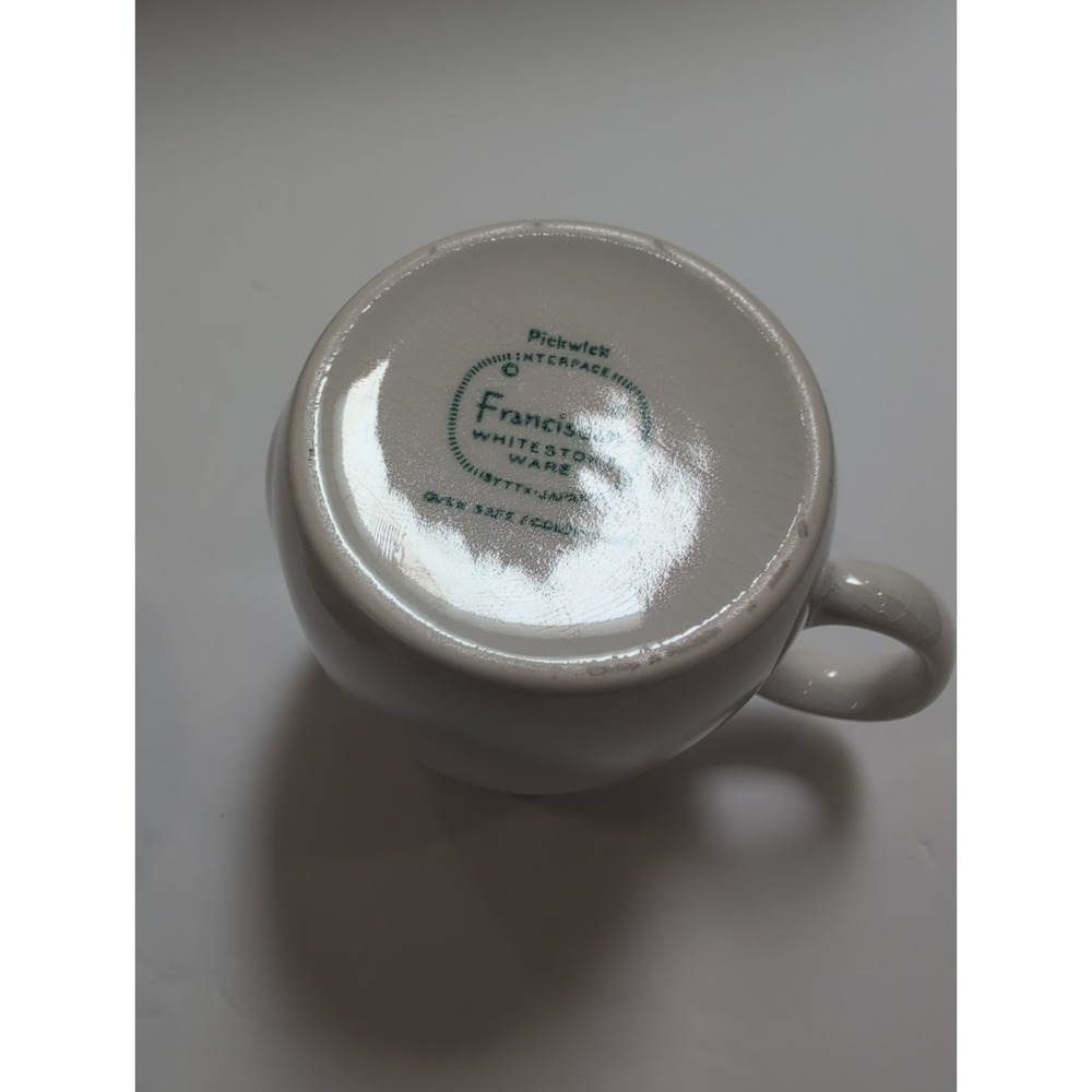 Franciscan Pickwick White Stone Ware Cream & Sugar Set - Picture 8 of 10